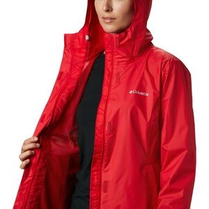 Columbia Red Sports Rain Jacket